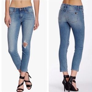 Joe's Jeans Dana Y2K Mid Rise Distressed Skinny Stretch Denim Ankle Jeans Sz 27‎